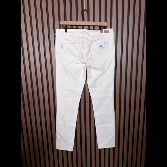 New Paige Jeans 32 Womens White Skyline Skinny Optic Mid Rise Stretch - Picture 2 of 10
